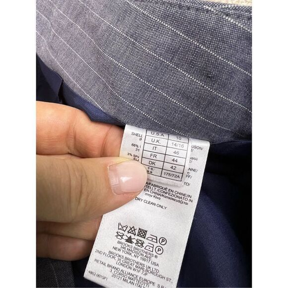 Brooks Brothers 346 women classic skirt grey striped size 10 - Picture 6 of 7